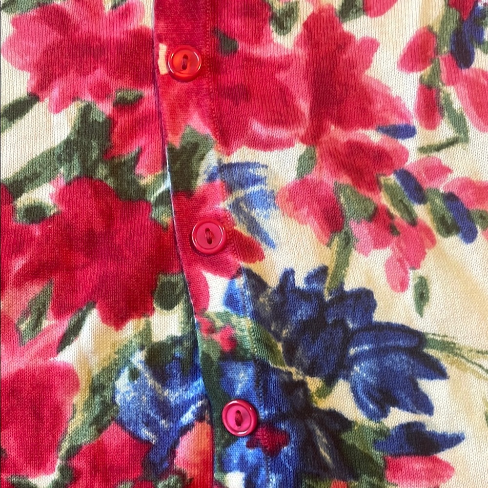 Talbots Floral Blouse - Pink and Blue - Picture 4 of 6